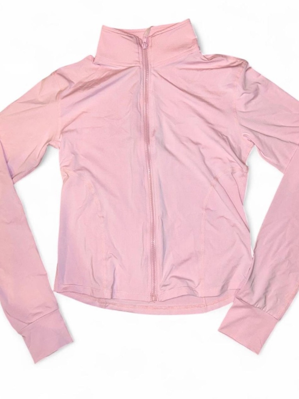 Light Pink Zip-Up Women's Gym Top